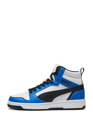 Rebound V6 Mid sneakers wit/zwart/kobaltblauw