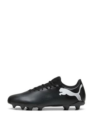 Future 7 Play FG/AG voetbalschoenen zwart/wit