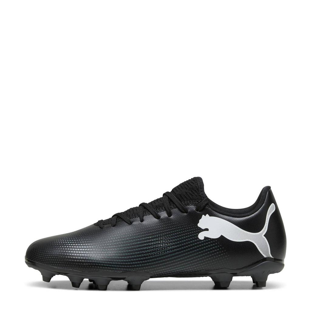 Zwart en witte heren Puma Future 7 Play FG AG voetbalschoenen van imitatieleer/voering: textiel/voetbed: eva