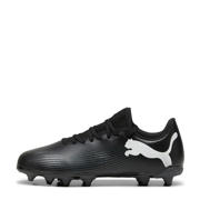 thumbnail: Zwart en witte jongens en meisjes Puma Future 7 Play FG AG junior voetbalschoenen van imitatieleer