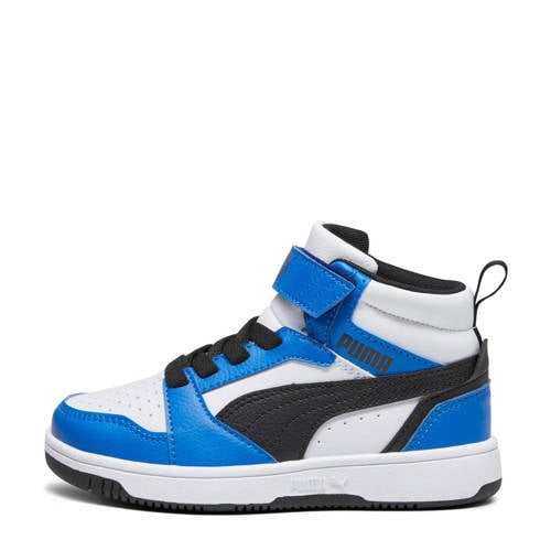 Puma Rebound V6 Mid sneakers wit/zwart/blauw afbeelding