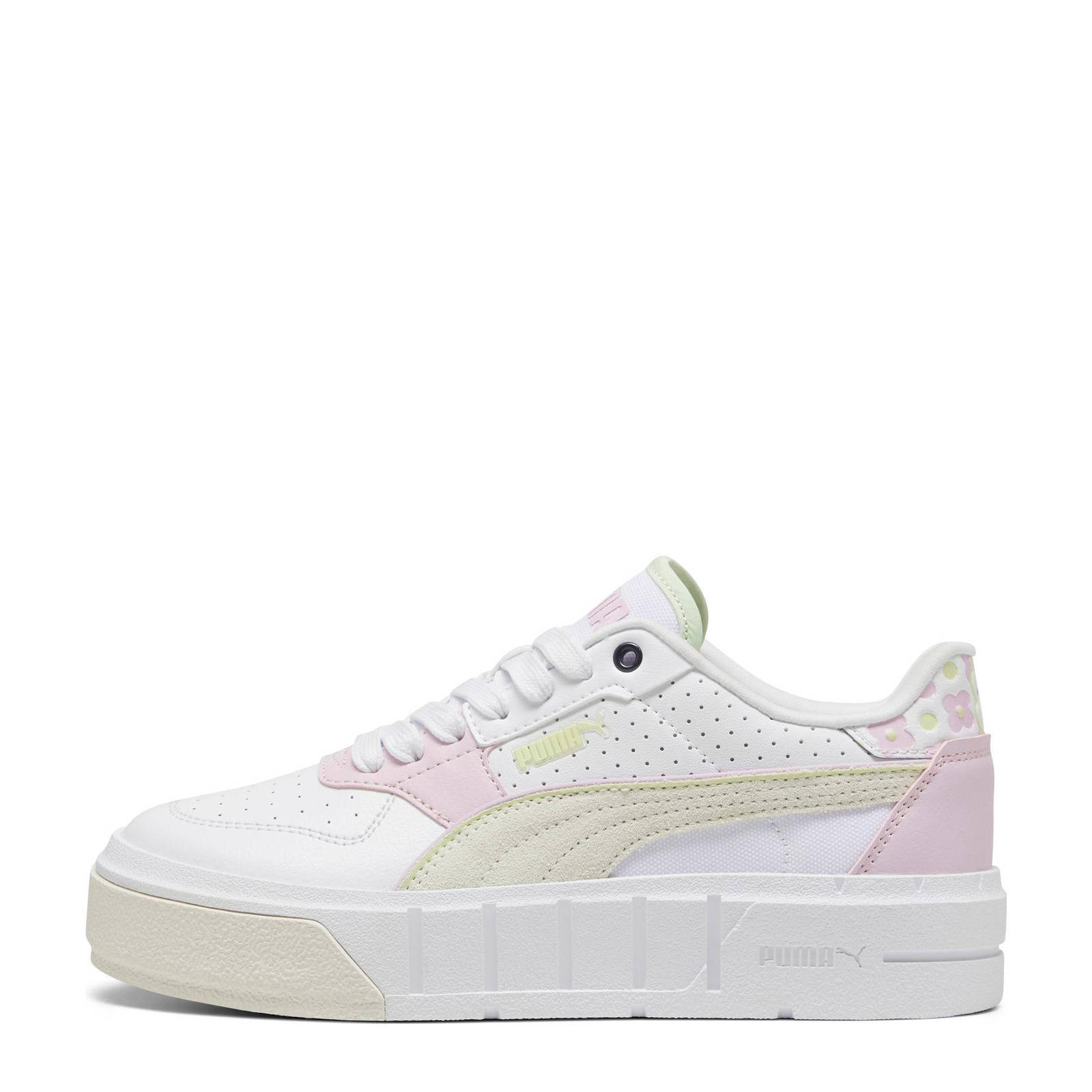 Puma Cali Court Match sneakers wit lichtroze zand wehkamp