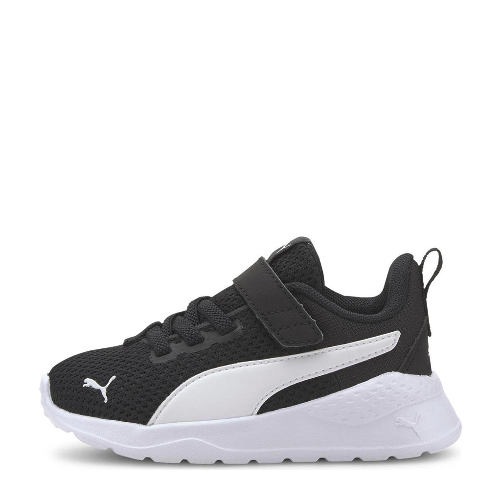 Zwart en witte jongens en meisjes Puma Anzarun Lite sneakers van mesh-pu/voering: mesh/voetbed: eva met elastische veter- met klittenbandsluiting en logo