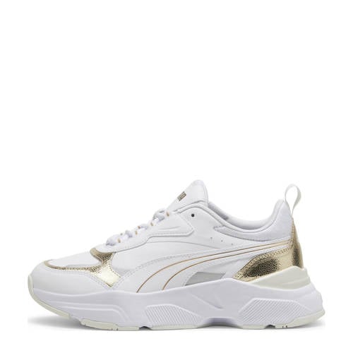 Puma Cassia Metallic Shine sneakers wit/zilver/goud