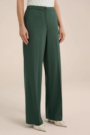 straight fit pantalon groen