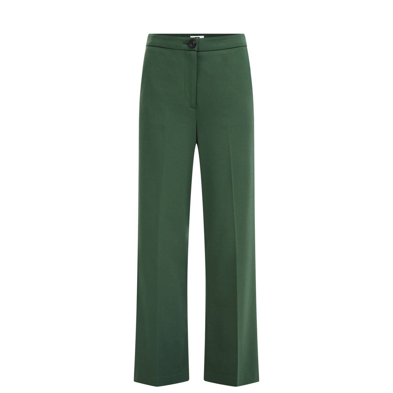 WE Fashion straight fit pantalon groen