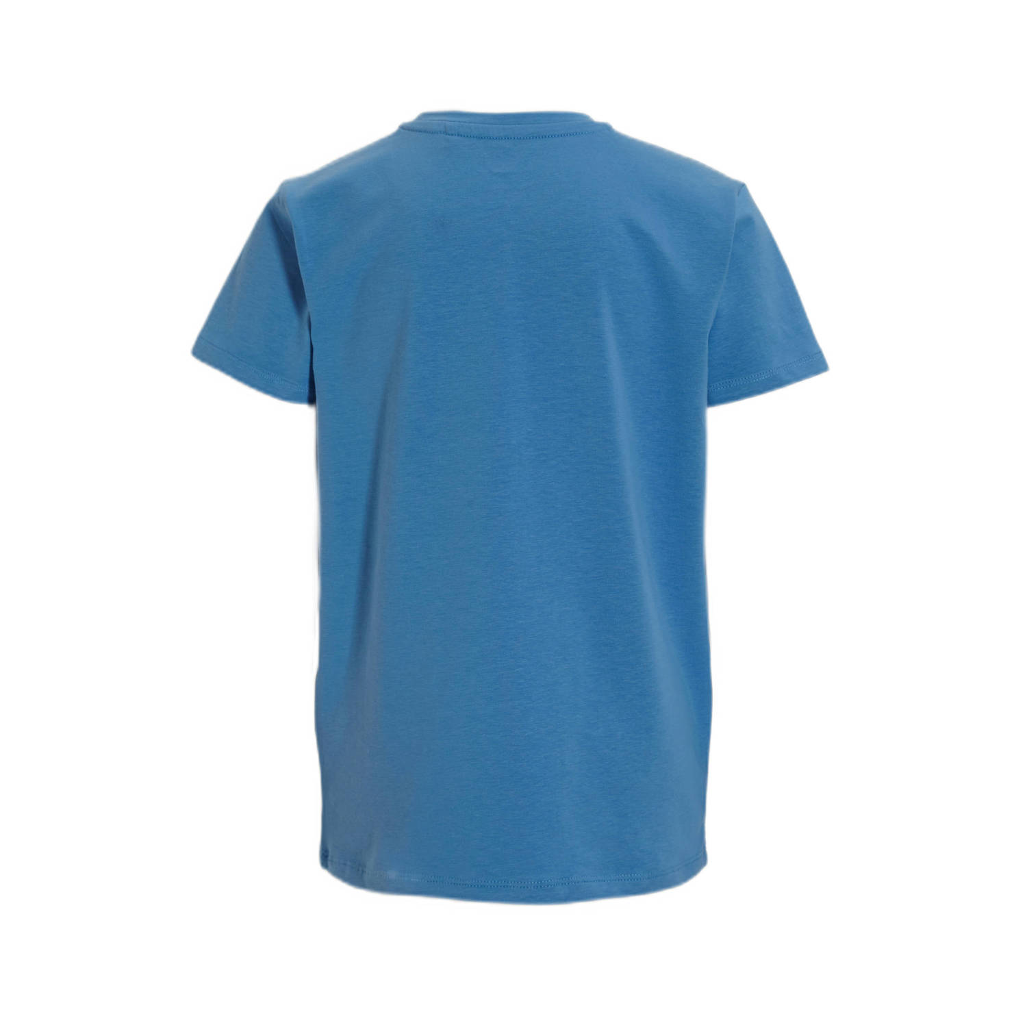 anytime T-shirt met tekstopdruk blauw