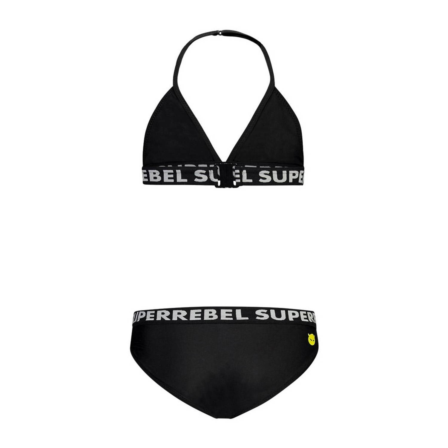 SuperRebel triangel bikini Isla zwart