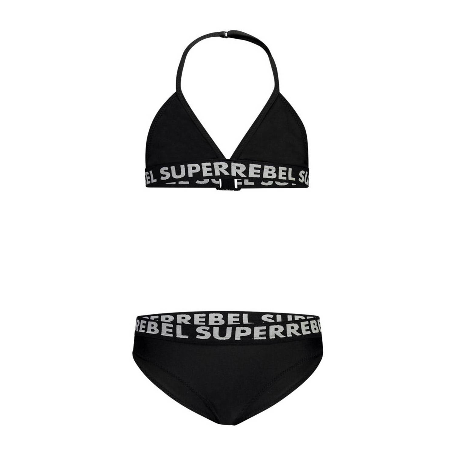 SuperRebel triangel bikini Isla zwart