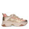 Sacha   chunky leren sneakers goud