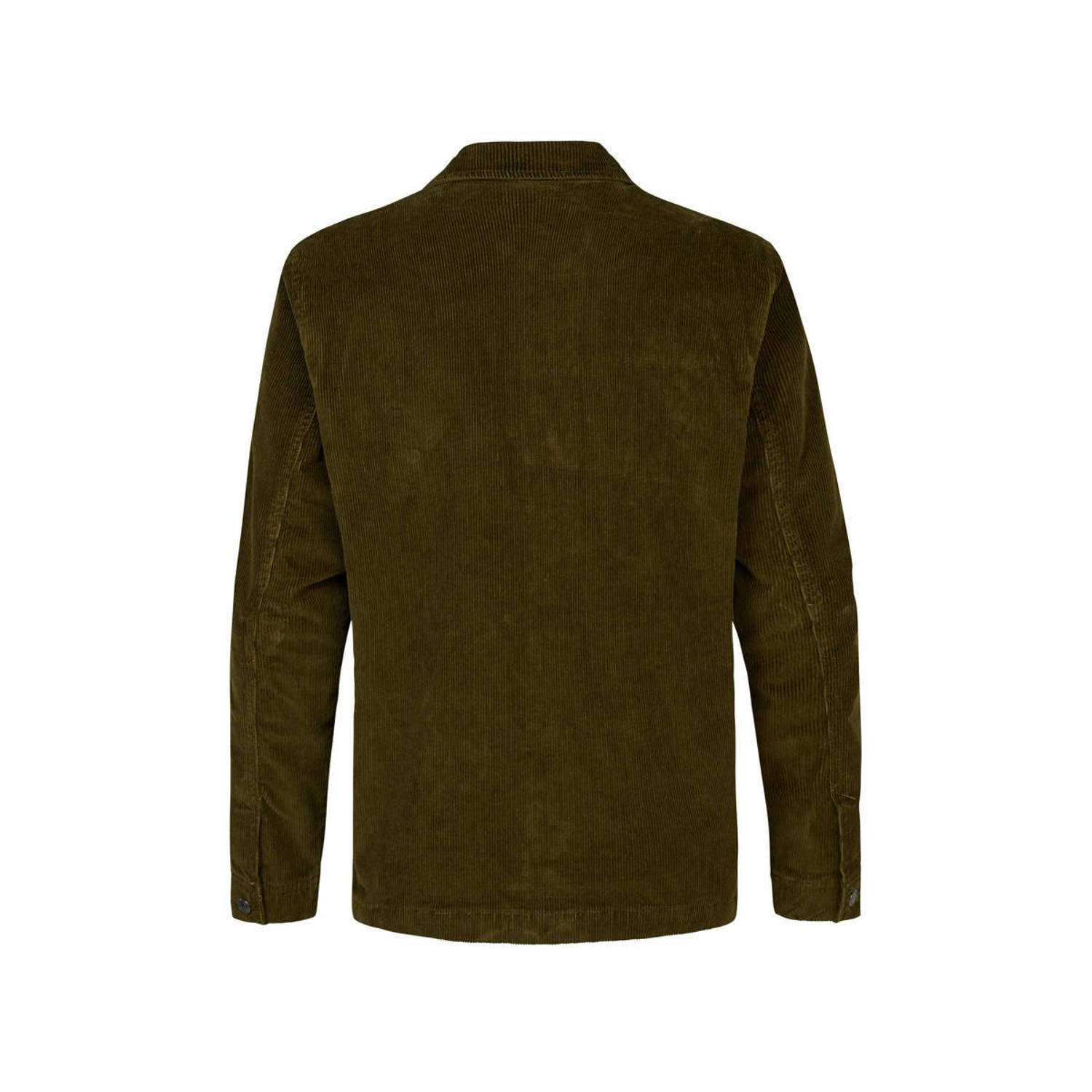 Timberland corduroy regular fit colbert donkergroen