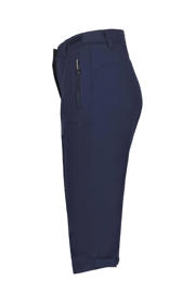thumbnail: Donkerblauwe dames Icepeak outdoor capri broek Beattie van polyester met effen en rits- en drukknoopsluiting
