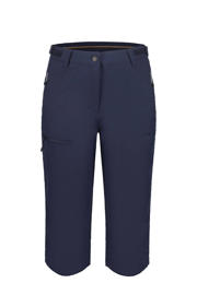 thumbnail: Donkerblauwe dames Icepeak outdoor capri broek Beattie van polyester met regular fit, regular waist en effen
