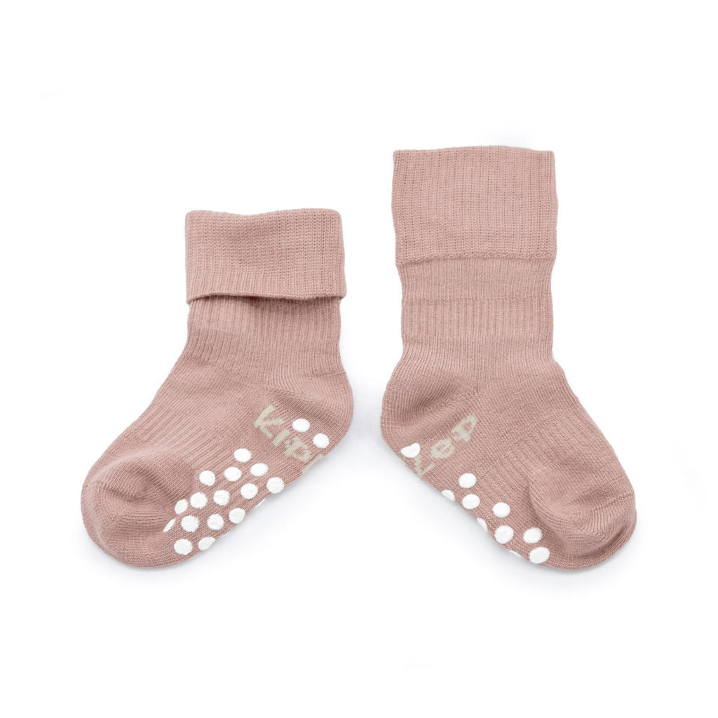 KipKep Blijf-Sokjes met anti-slip nopjes 18-24 mnd Mauve