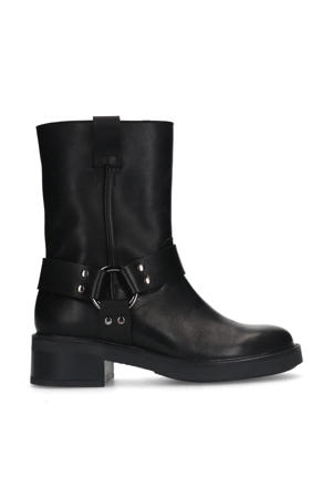   leren bikerboots zwart