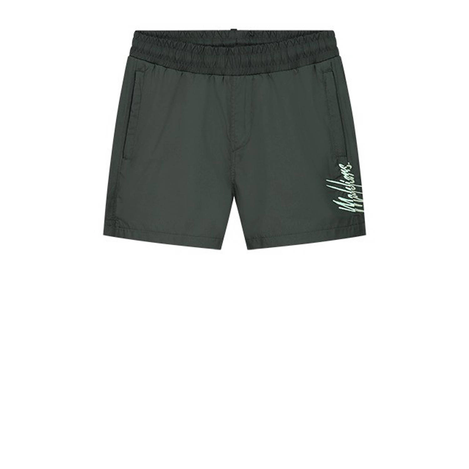 MALELIONS Jongens Zwemkleding Split Swim Shorts Donkergroen