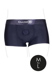 thumbnail: Ouch! Strap-on Boxer met vibrerende bullet  - maat M/L - zwart
