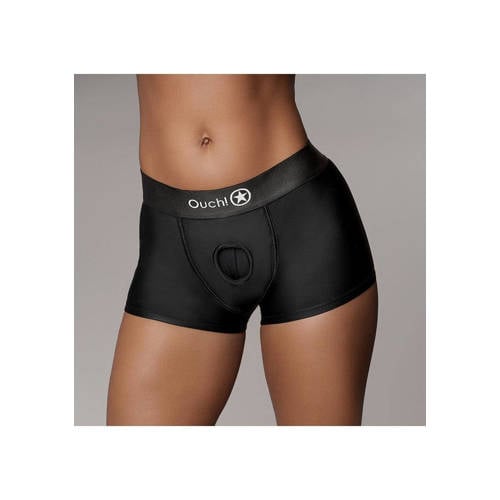 Ouch! Strap-on Boxer met vibrerende bullet - maat M/L - zwart afbeelding