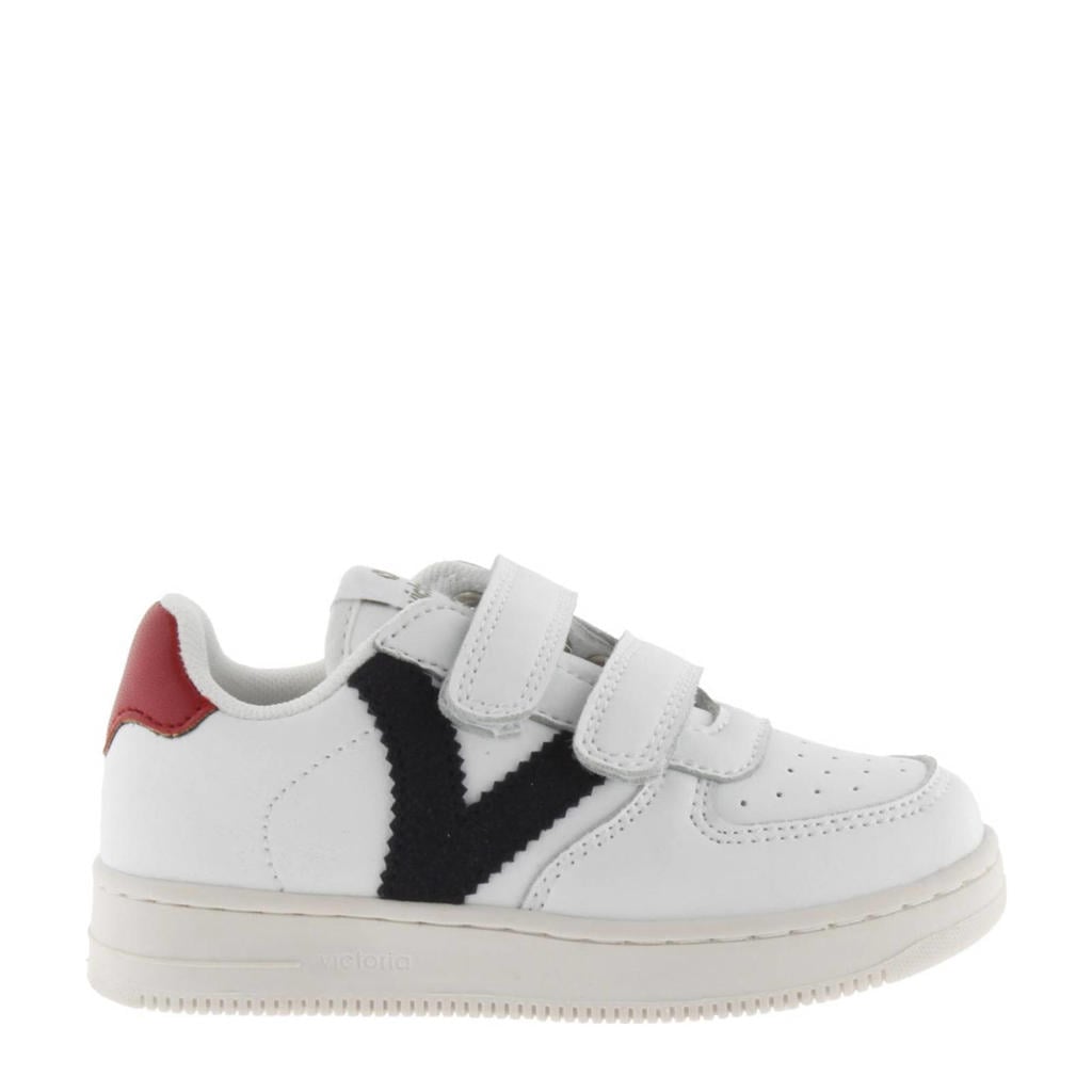 Wit en blauwe jongens en meisjes Victoria 1124104 sneakers van imitatieleer met veters