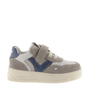  leren sneakers grijs/wit