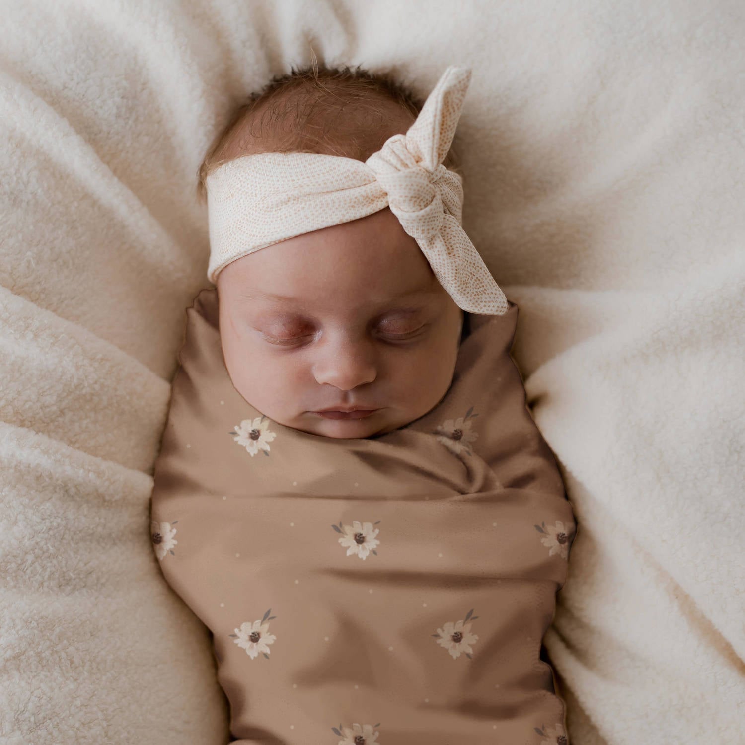 Yumi Baby inbakerdoek Zoe with Dots 100x100 cm Beige All over print