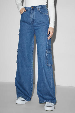 cargo jeans medium blue denim