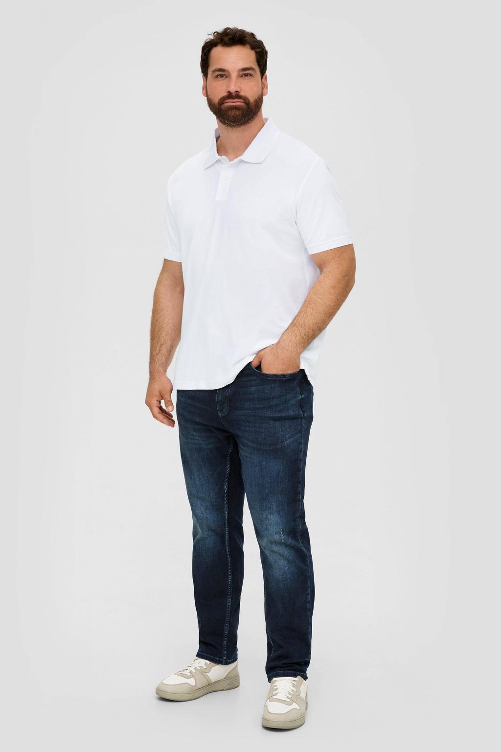 s.Oliver Big Size regular fit polo Plus Size wit