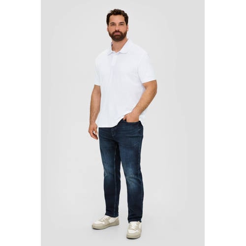 s.Oliver Big Size regular fit polo Plus Size wit afbeelding