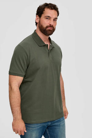 regular fit polo Plus Size kakigroen