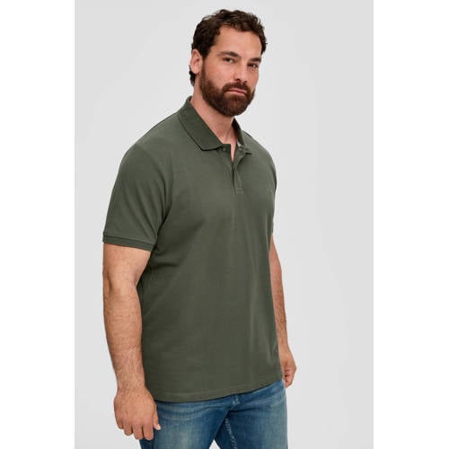 s.Oliver Big Size regular fit polo Plus Size kakigroen afbeelding