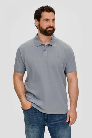 regular fit polo Plus Size grijs