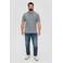 s.Oliver Big Size regular fit polo Plus Size grijs