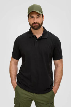 regular fit polo Plus Size zwart
