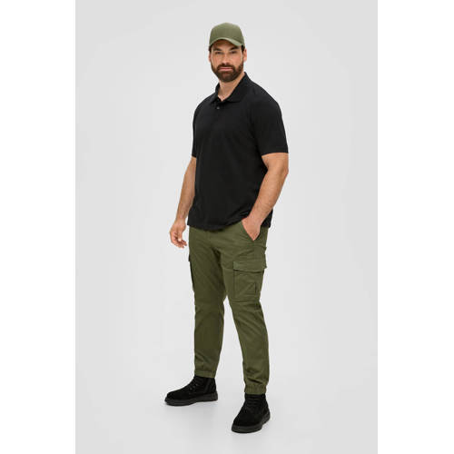 s.Oliver Big Size regular fit polo Plus Size zwart afbeelding