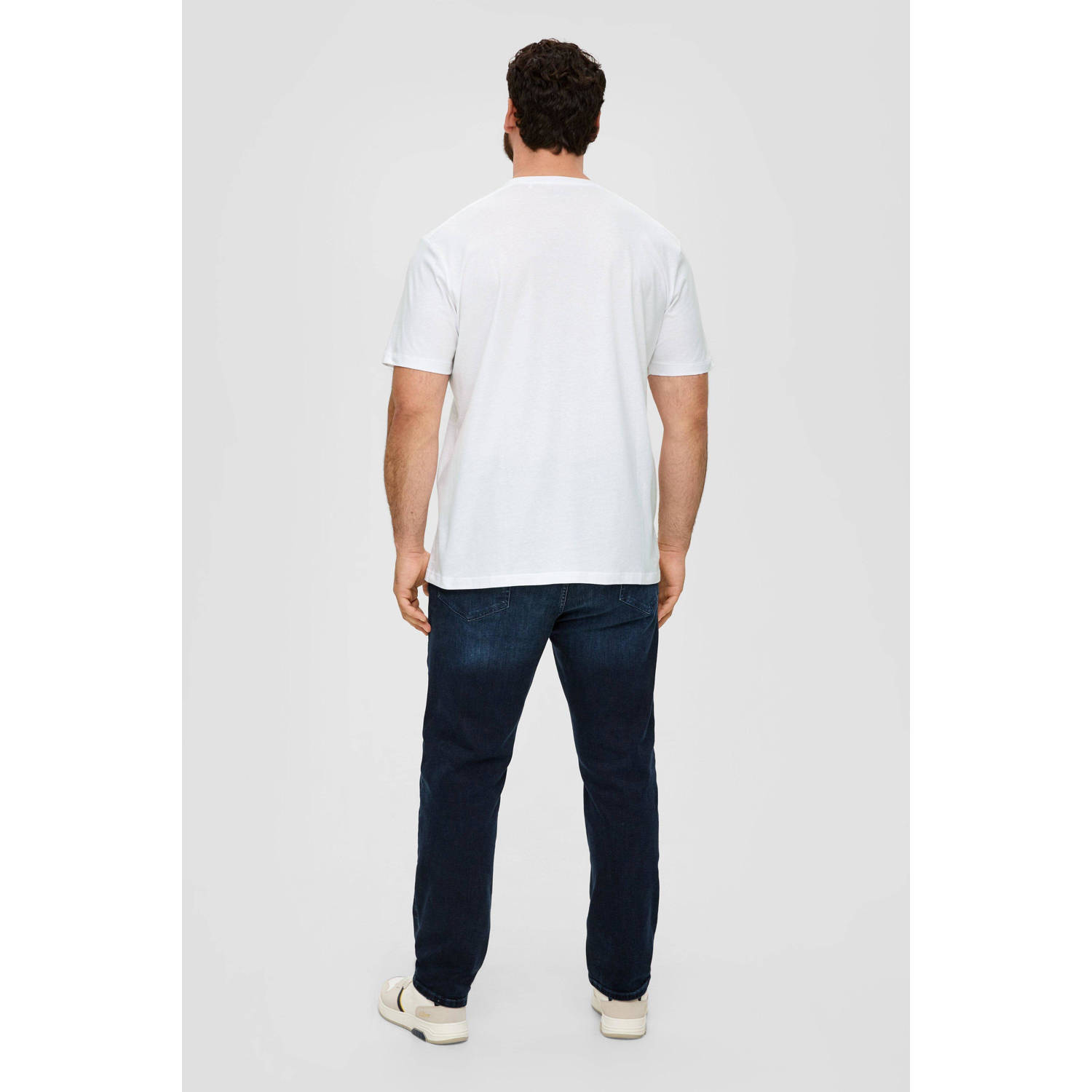 s.Oliver Big Size regular fit T-shirt Plus Size met printopdruk wit