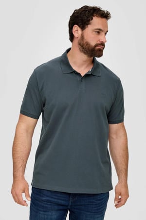 regular fit polo Plus Size antraciet