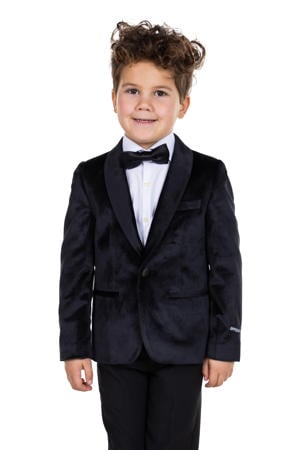 colbert Dinner Jacket met all over print zwart