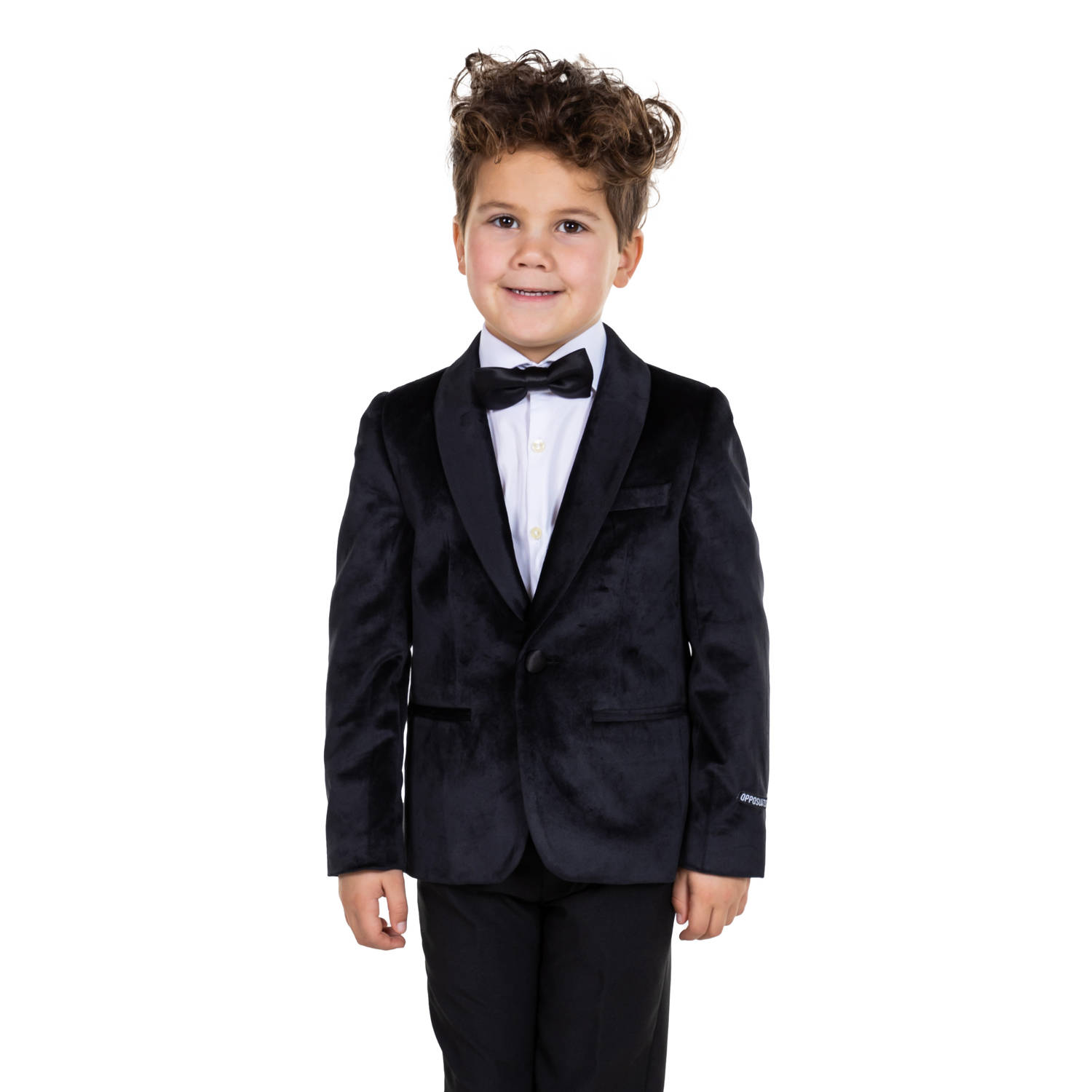 OppoSuits colbert Dinner Jacket met all over print zwart Jongens Polyester Reverskraag 110 116