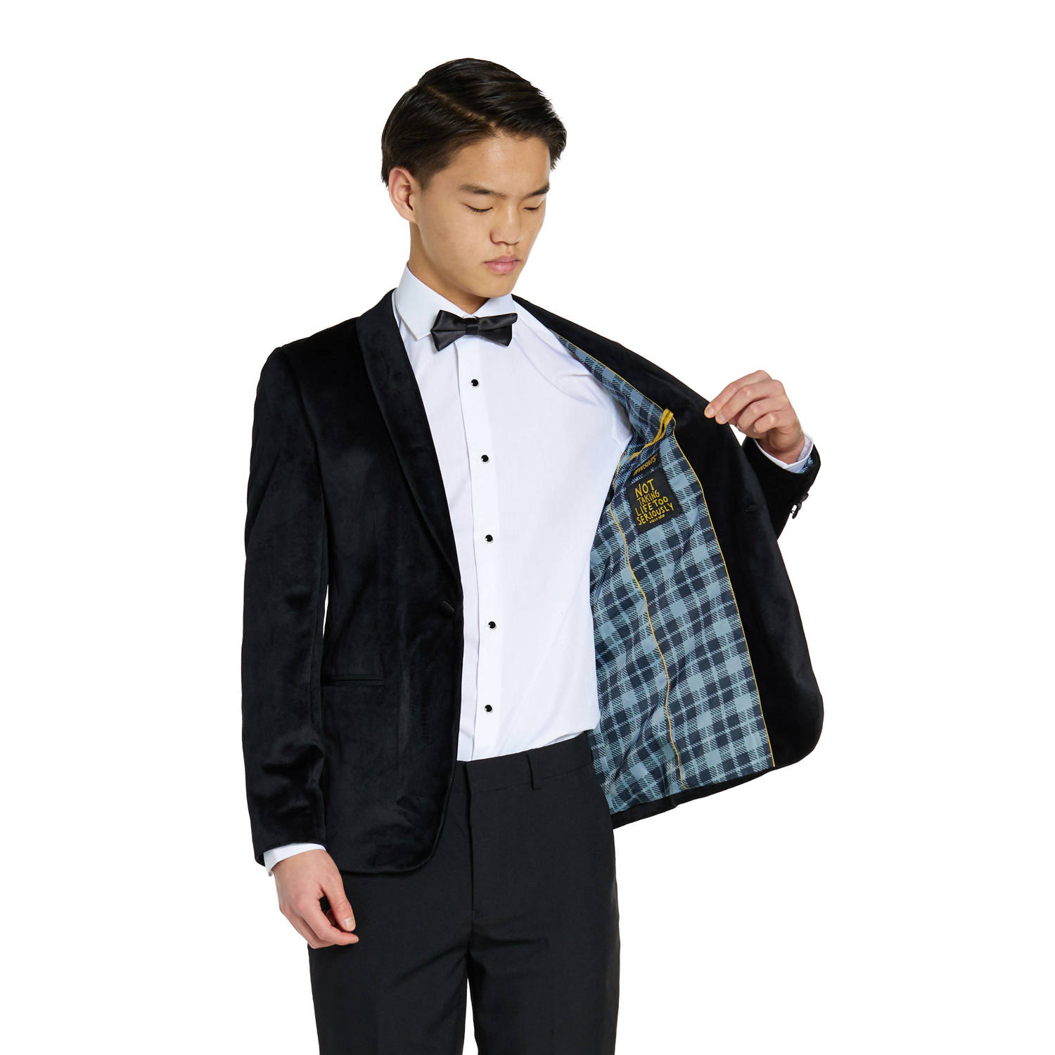 OppoSuits colbert Dinner Jacket met all over print zwart