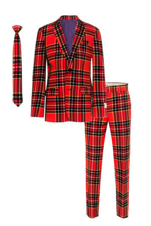 geruit kostuum The Lumberjack rood