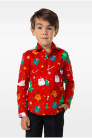 thumbnail: OppoSuits overhemd Festivity met all over print rood/multicolor