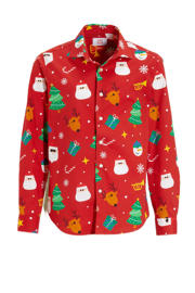 thumbnail: OppoSuits overhemd Festivity met all over print rood/multicolor