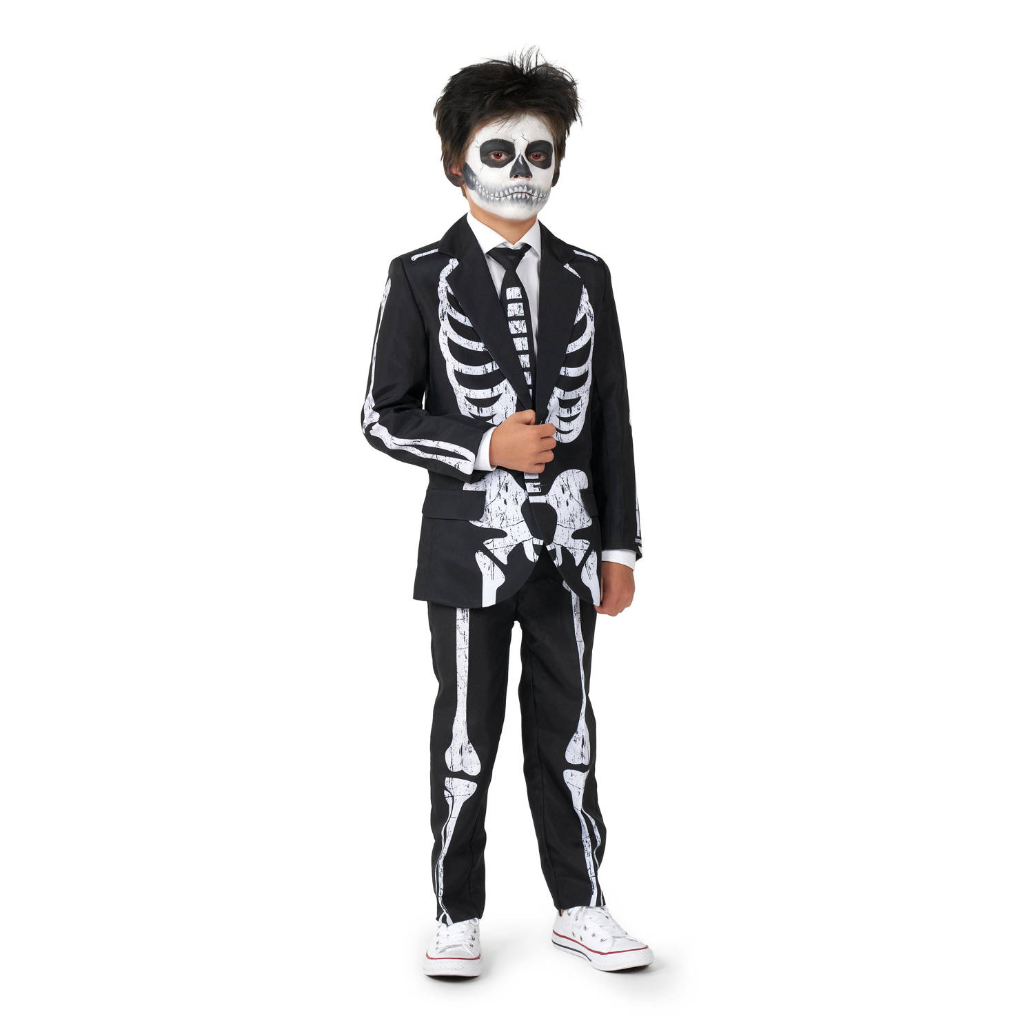 Suitmeister kostuum Skeleton Grunge zwart wit