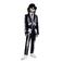 Suitmeister kostuum halloween Skeleton Grunge zwart/wit