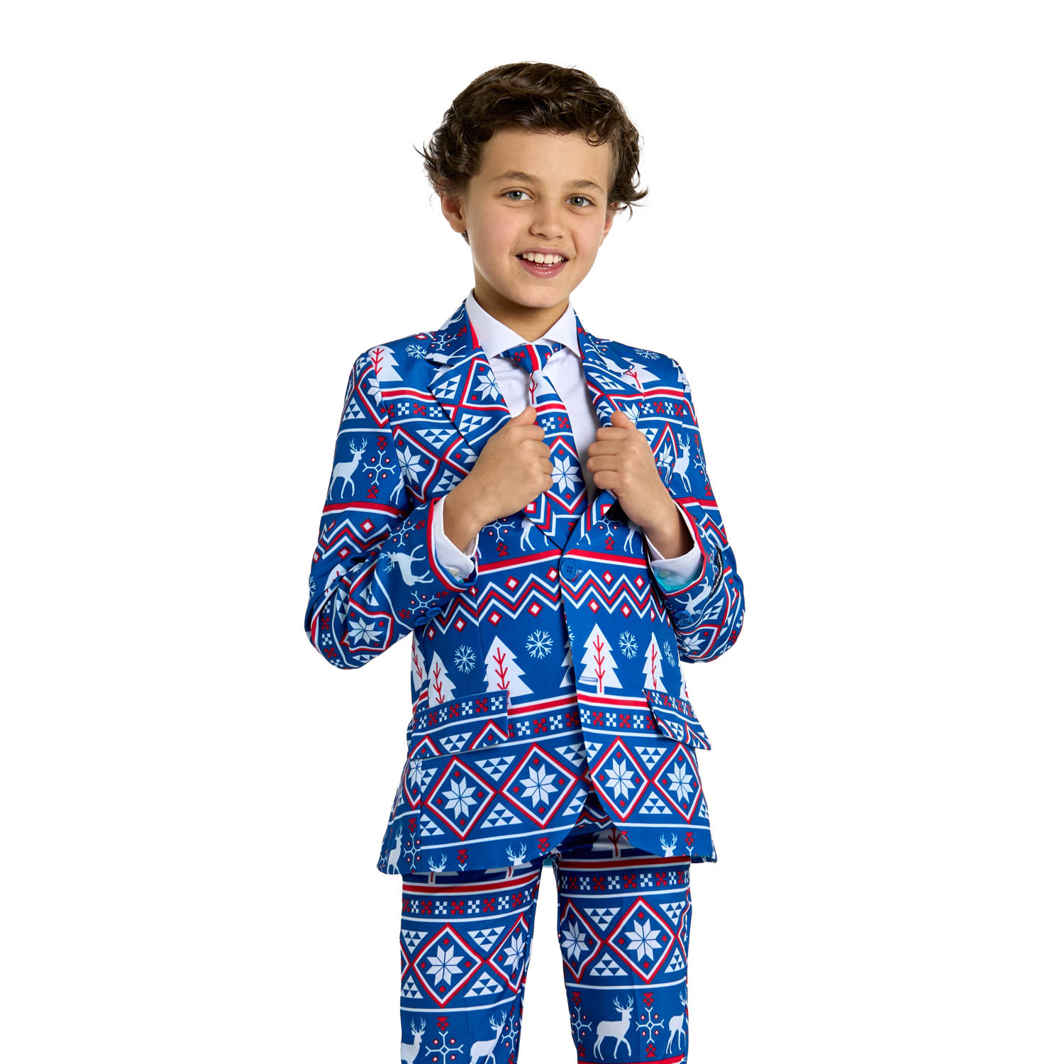 Suitmeister kostuum Christmas Blue Nordic blauw