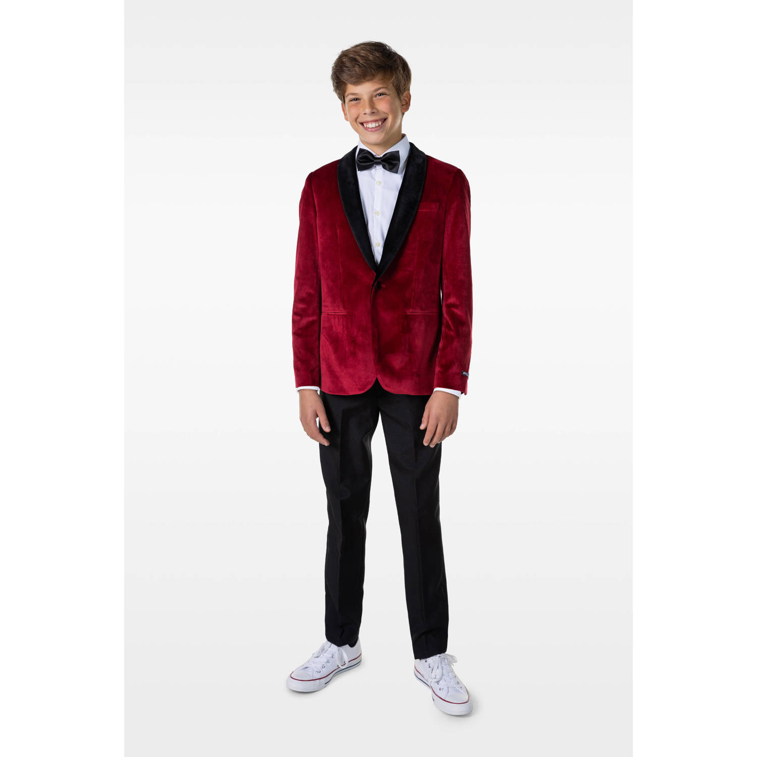 OppoSuits colbert Dinner Jacket rood zwart