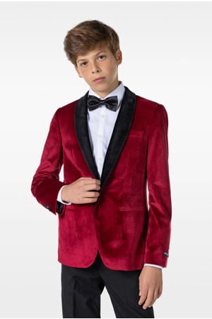 fluwelen colbert Dinner Jacket rood/zwart