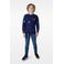 OppoSuits kerstsweater X-Mas Icons met all over print donkerblauw