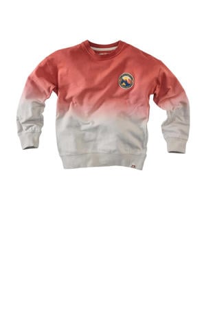 Briant sweater met dip-dye print rood/wit