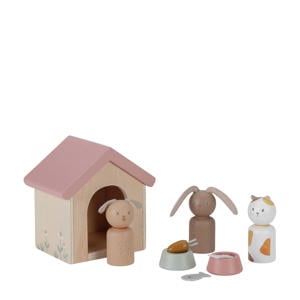 houten aanvulset poppenhuis - huisdieren